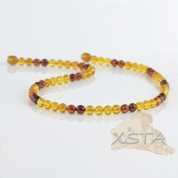 6,5 mm Faceted Amber necklace 